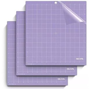 Tapete Nicapa Cameo 4/3/2/1 Silhouette 30x30 Cm Adher Fuerte. Morado