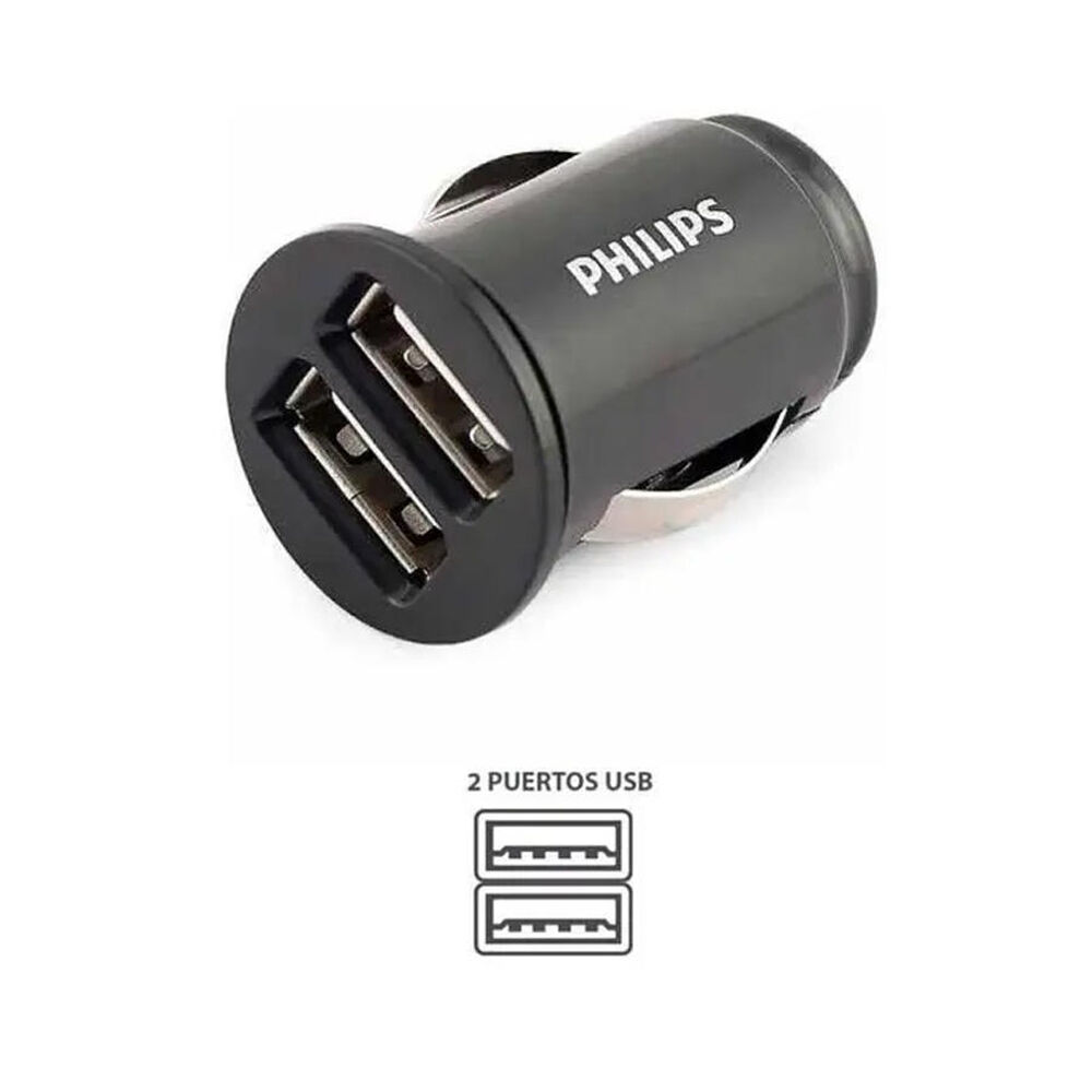 Cargador Philips Dlp2554 12 Volts Doble 2.4 Amp image number 2.0