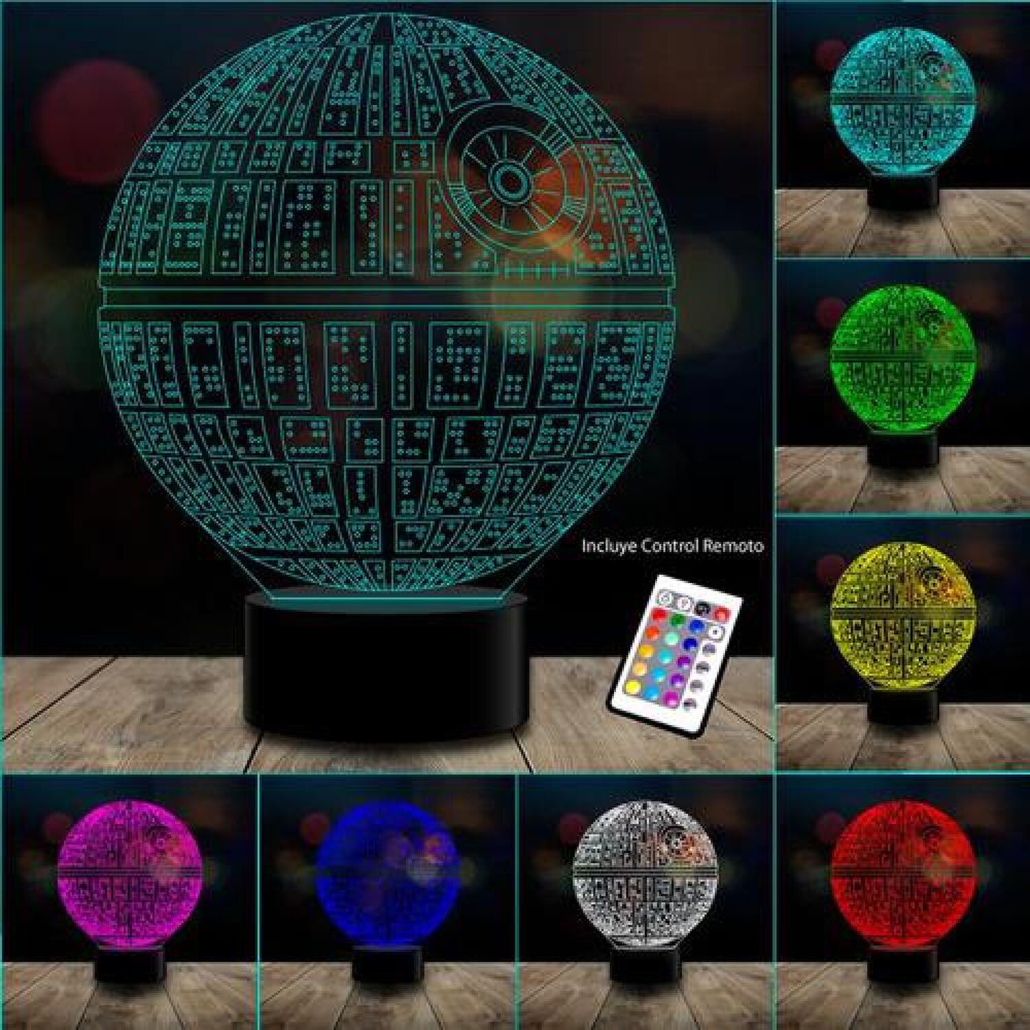 Ilusion 3d Estrella De La Muerte Star Wars Control Remoto image number 1.0