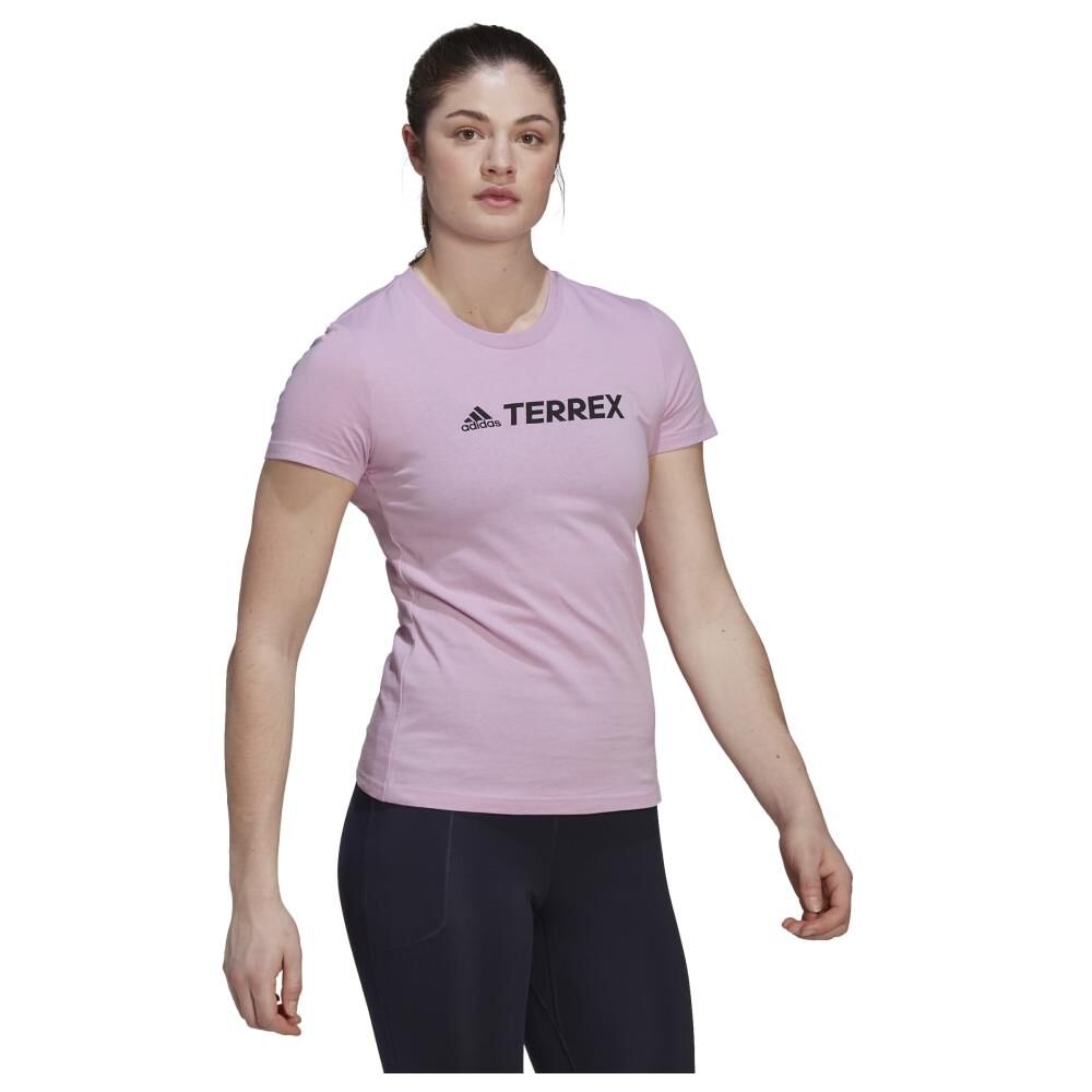 Polera Manga Corta Mujer Terrex Classic Logo Adidas image number 2.0