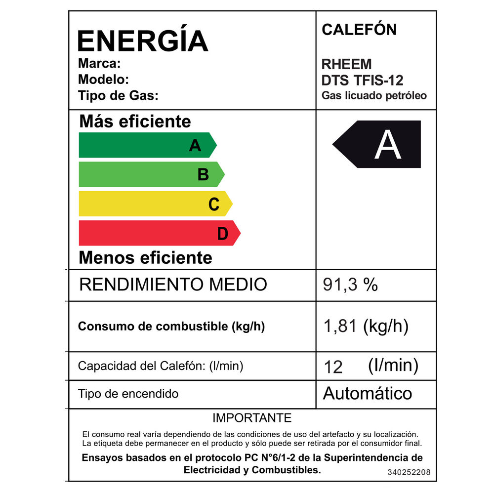 Pack Calefont Rheem 12l. T.forzado G.licuado + Kit Ductos image number 7.0