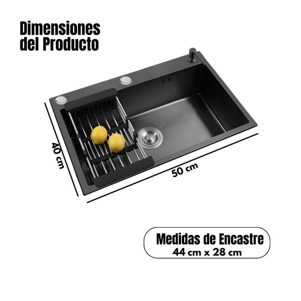 Lavaplatos Mate Acero Inoxidable 44x28 Encastre image number 2.0