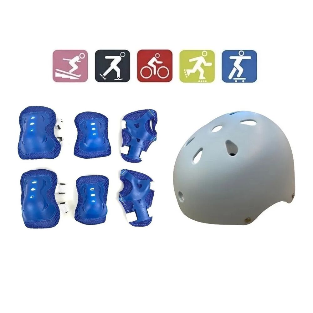 Set Casco + Protecci&oacute;n Ni&ntilde;os Bicicleta | Skate | Patines image number 0.0