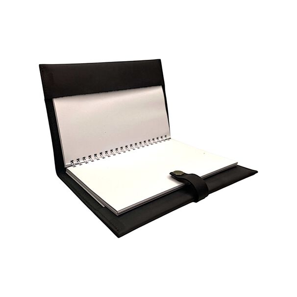 Cuaderno De Cuero Grande Negro