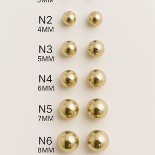 Aros Bolita 3mm N1 Oro 18k Nacional 0.50 Gr.
