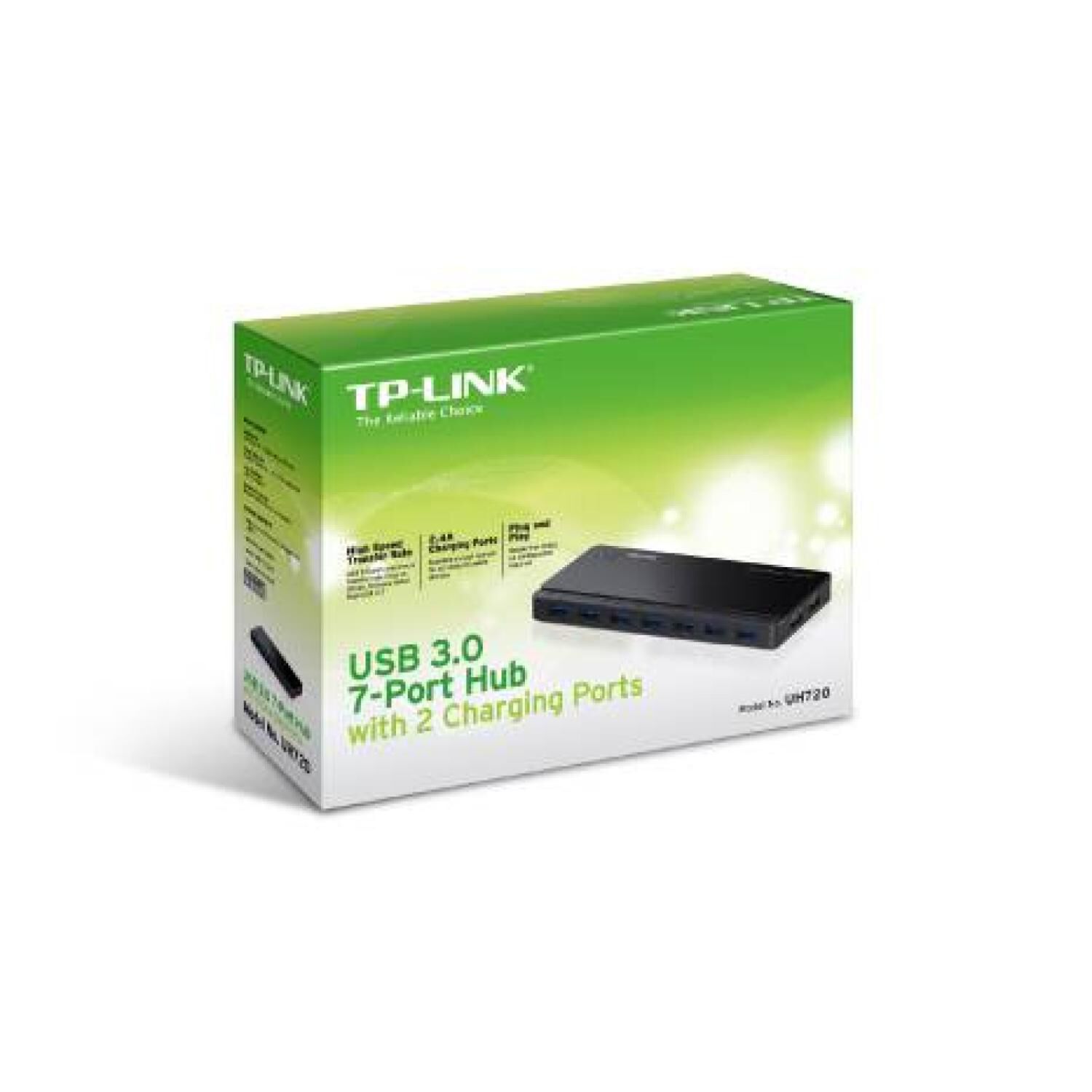 Adaptador Hub 7 Puertos Usb 3.0 Negro Uh720 image number 2.0