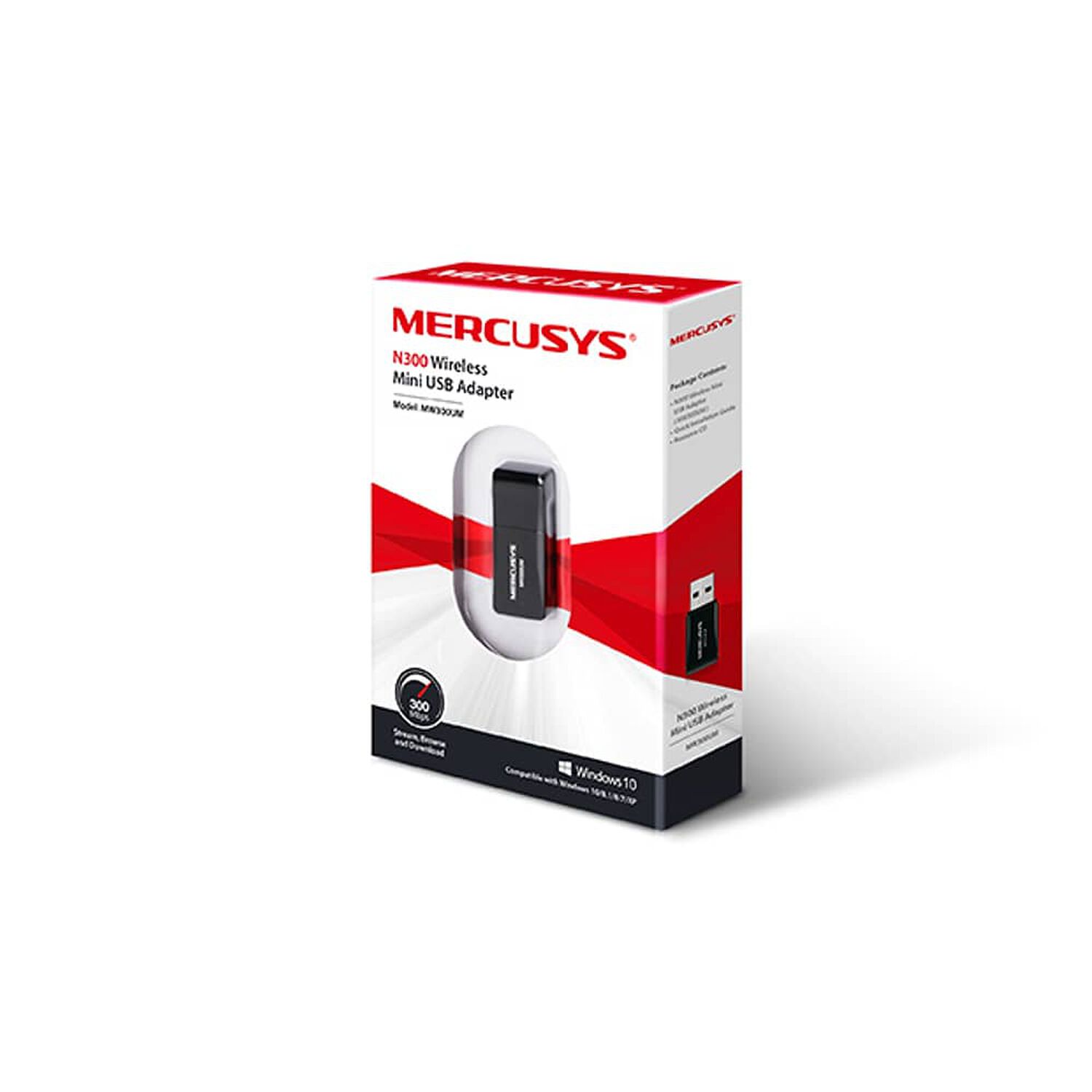 Mini Adaptador Usb Inal&aacute;mbrico Mercusys Mw300um, 300mbps, Bot&oacute;n Wps image number 2.0