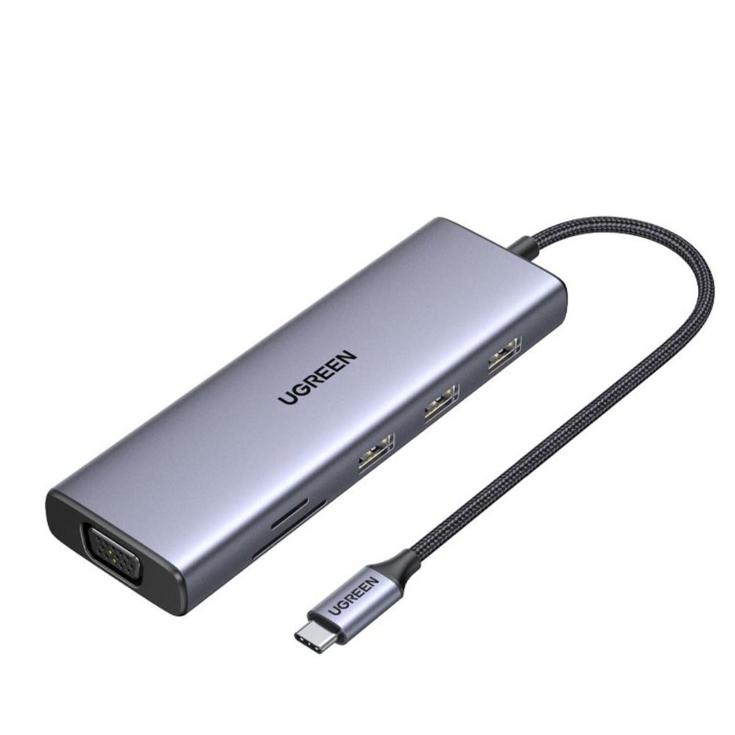 Multipuerto Usb-c Hdmi+vga+usb+rj45 Ugreen image number 0.0