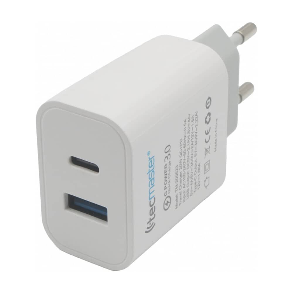 Enchufe Cargador Q30 Dual Pd 20w Tipo C+usb S&uacute;per Carga Certificado image number 0.0