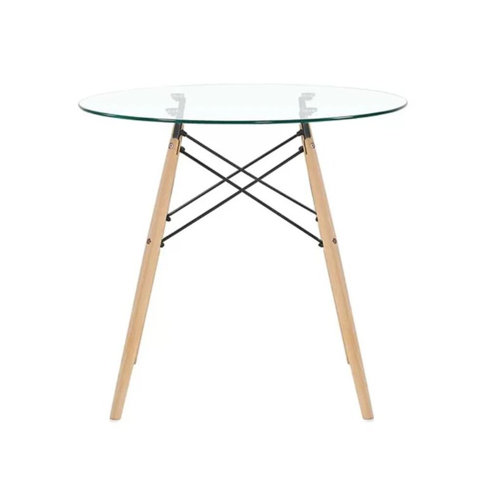 Mesa Eames De Vidrio Templado 80 Cm Di&aacute;metro Artihogar image number 1.0