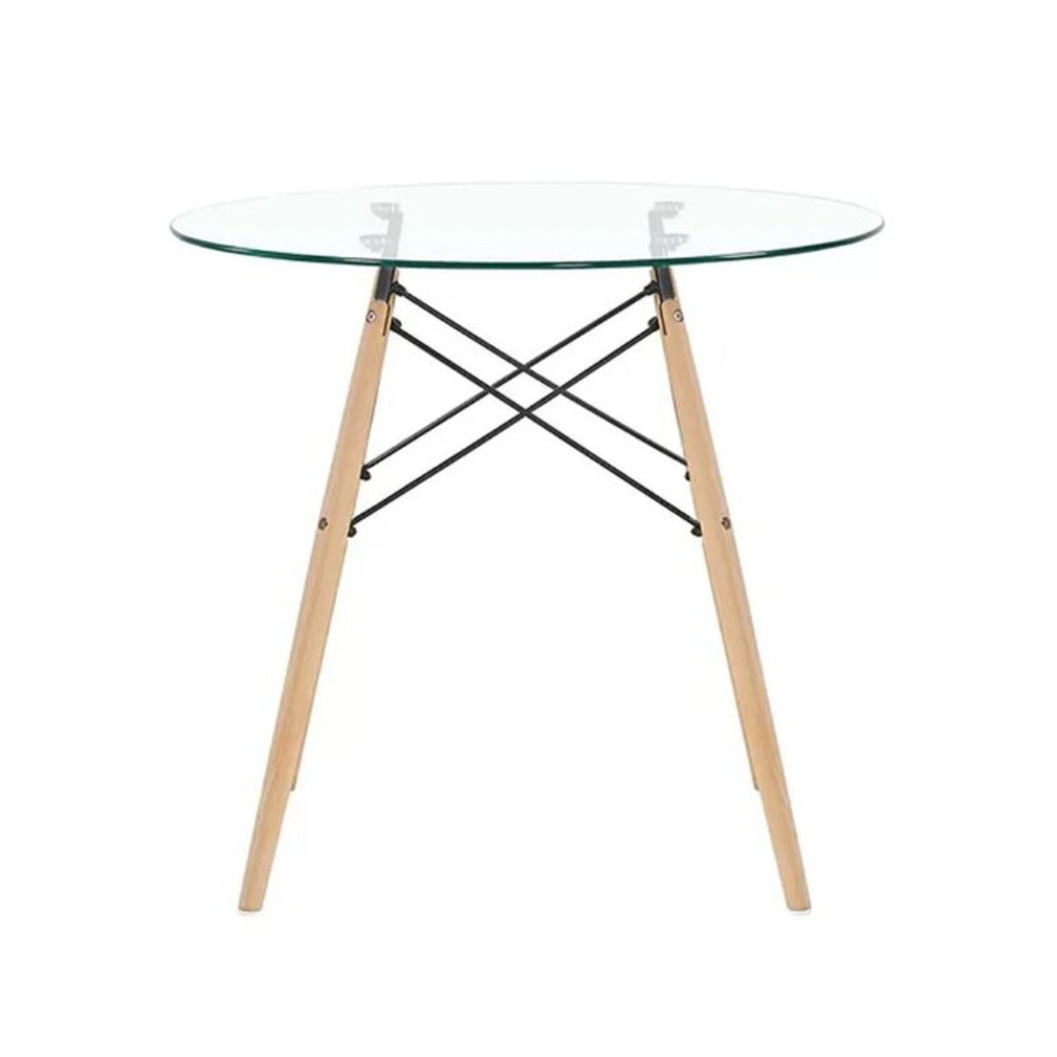Mesa Eames De Vidrio Templado 80 Cm Di&aacute;metro Artihogar image number 1.0