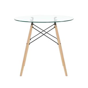 Mesa Eames De Vidrio Templado 80 Cm Di&aacute;metro Artihogar