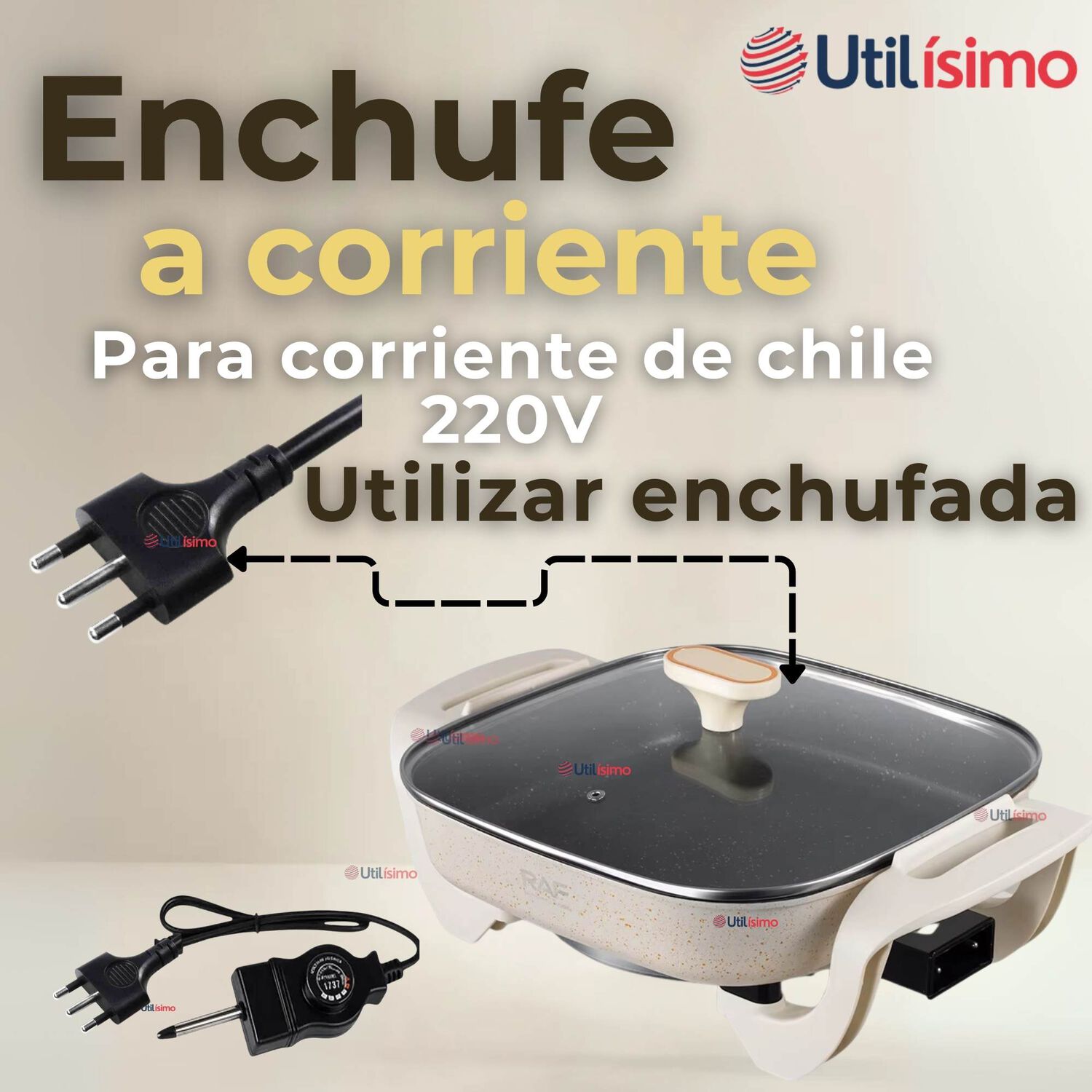 Sart&eacute;n El&eacute;ctrico Antiadherente Multifuncional 5 Litros 1200w De Potencia image number 5.0