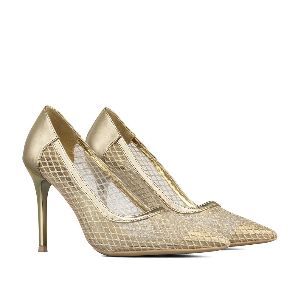 Zapato Taco Alto Elegante Malla Moda Mujer Weide Ghe36 image number 5.0