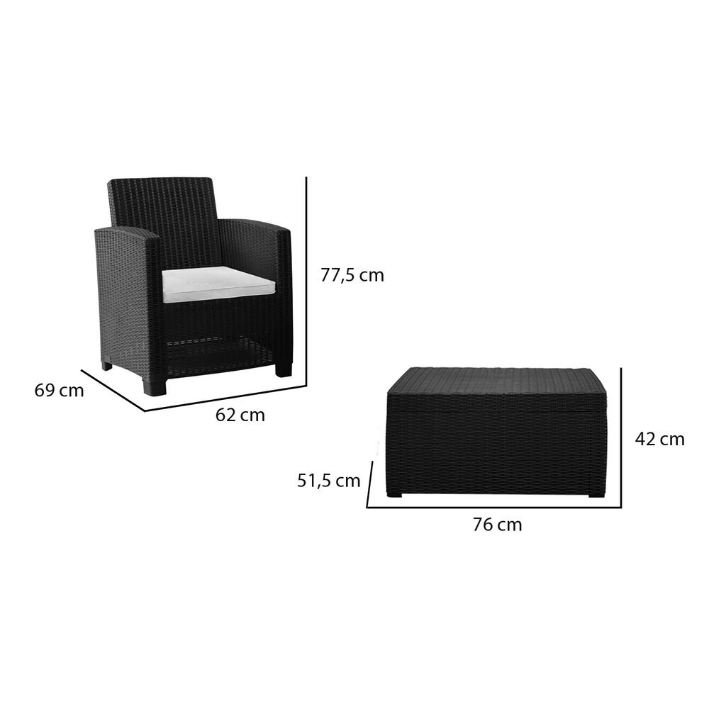 Juego Terraza Álamo Dúo Chocolate image number 6.0