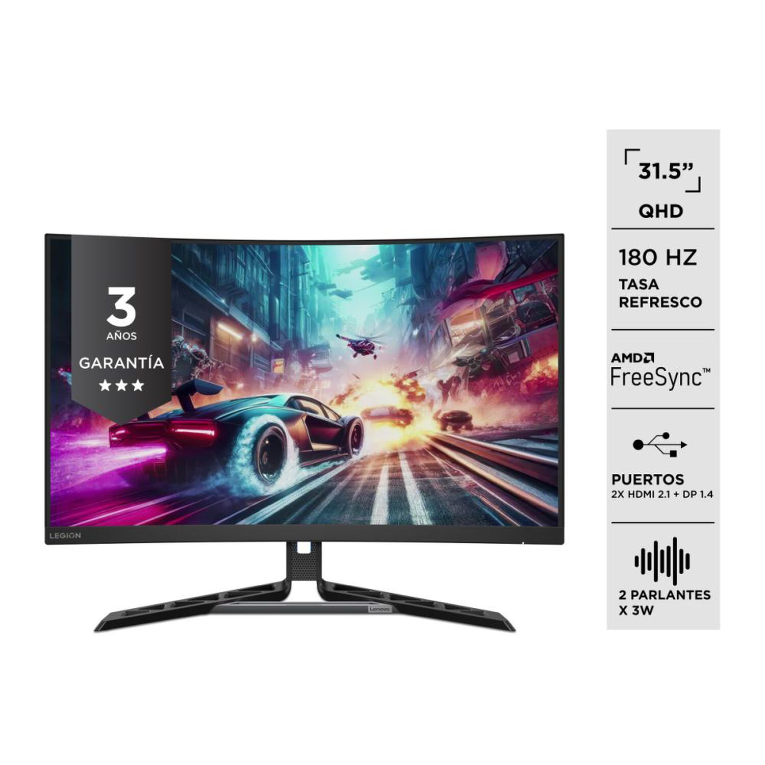 Monitor Gamer Lenovo 31.5" QHD 180Hz / 67C8GAC1CL image number 0.0