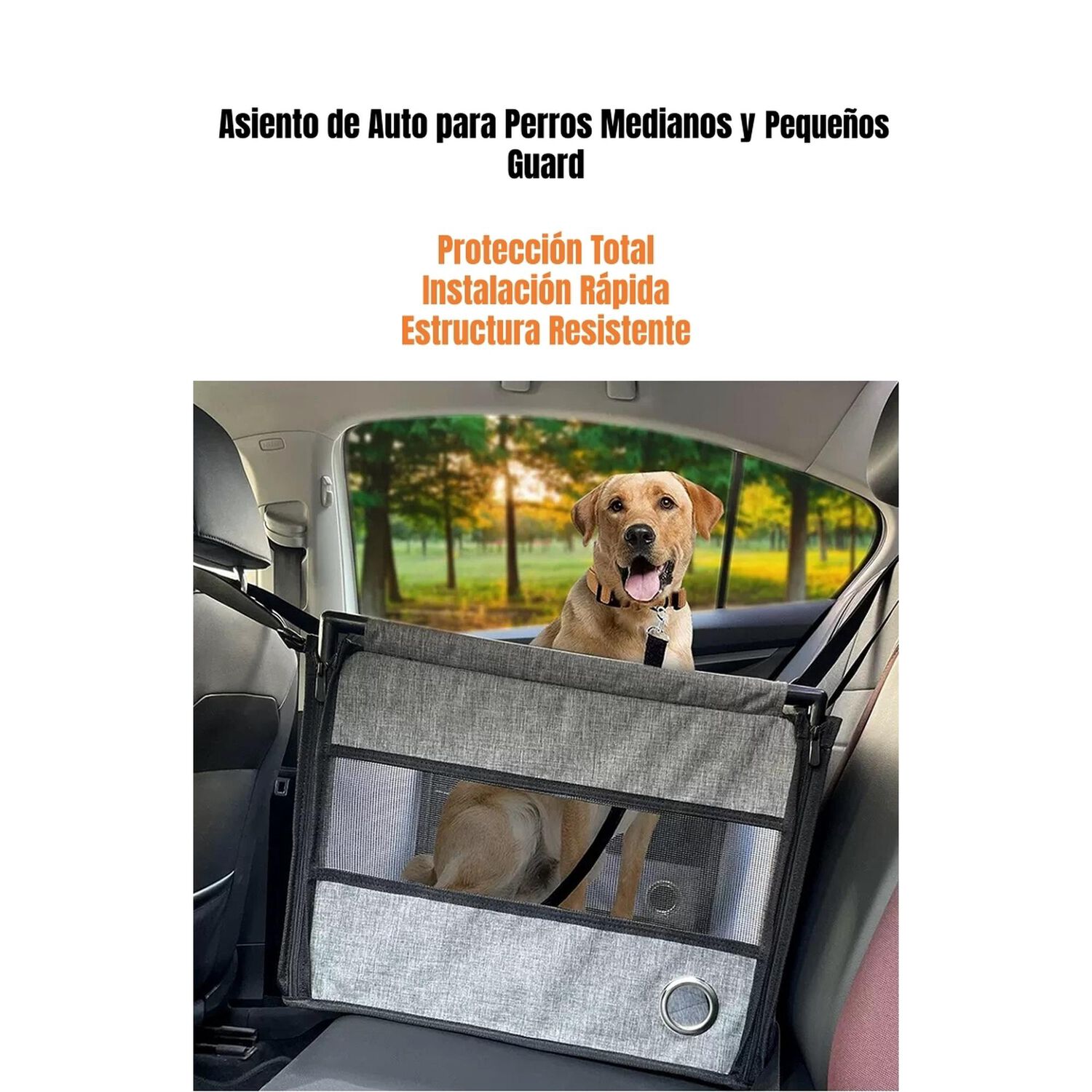 Asiento De Auto 49cm Perros Plegable Con Protector Guard image number 5.0