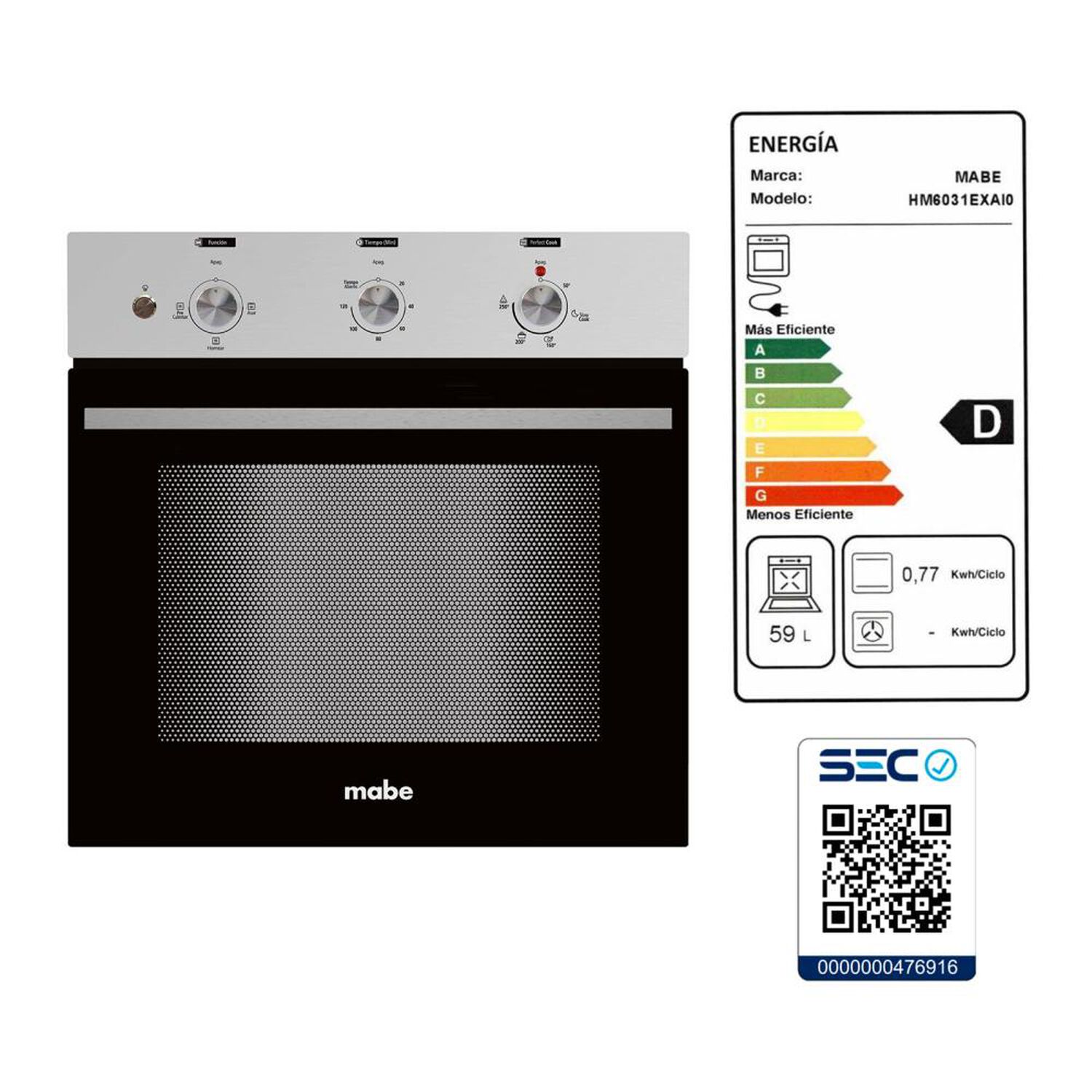 Horno Empotrado Mabe HM6031EXAI0 / 59 Litros image number 11.0