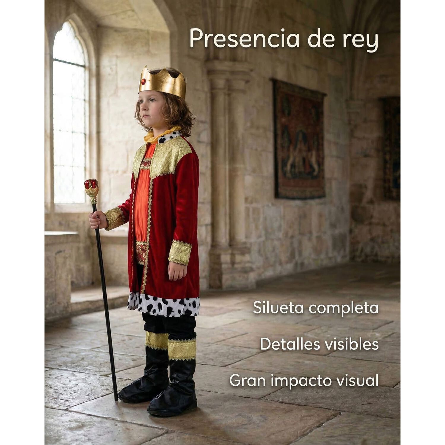 Disfraz Rey Medieval Infantil image number 9.0