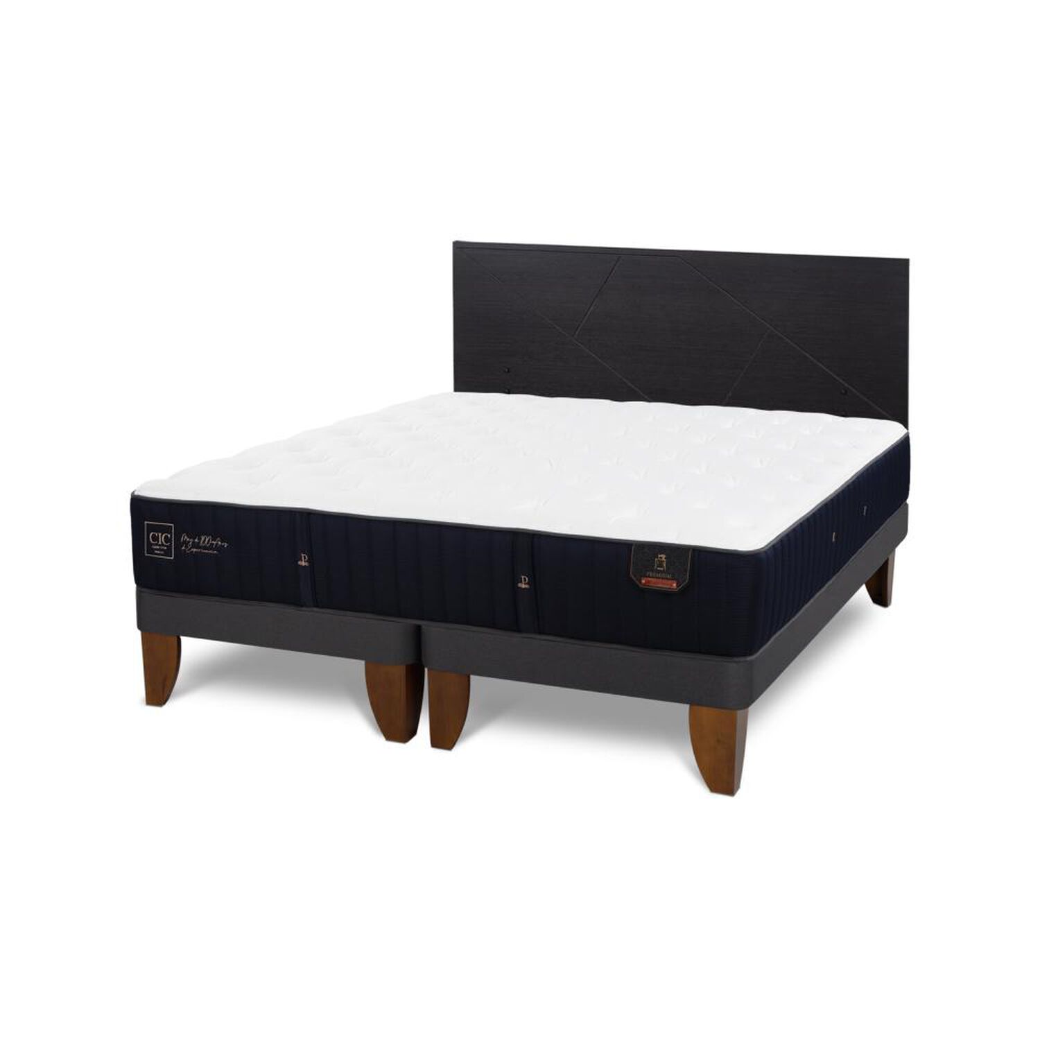 Cama Europea Cic Linea Premium / 2 Plazas / Base Dividida + Respaldo image number 4.0