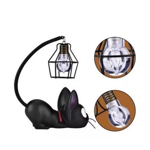 Lindo Gato Negro Luz Noche