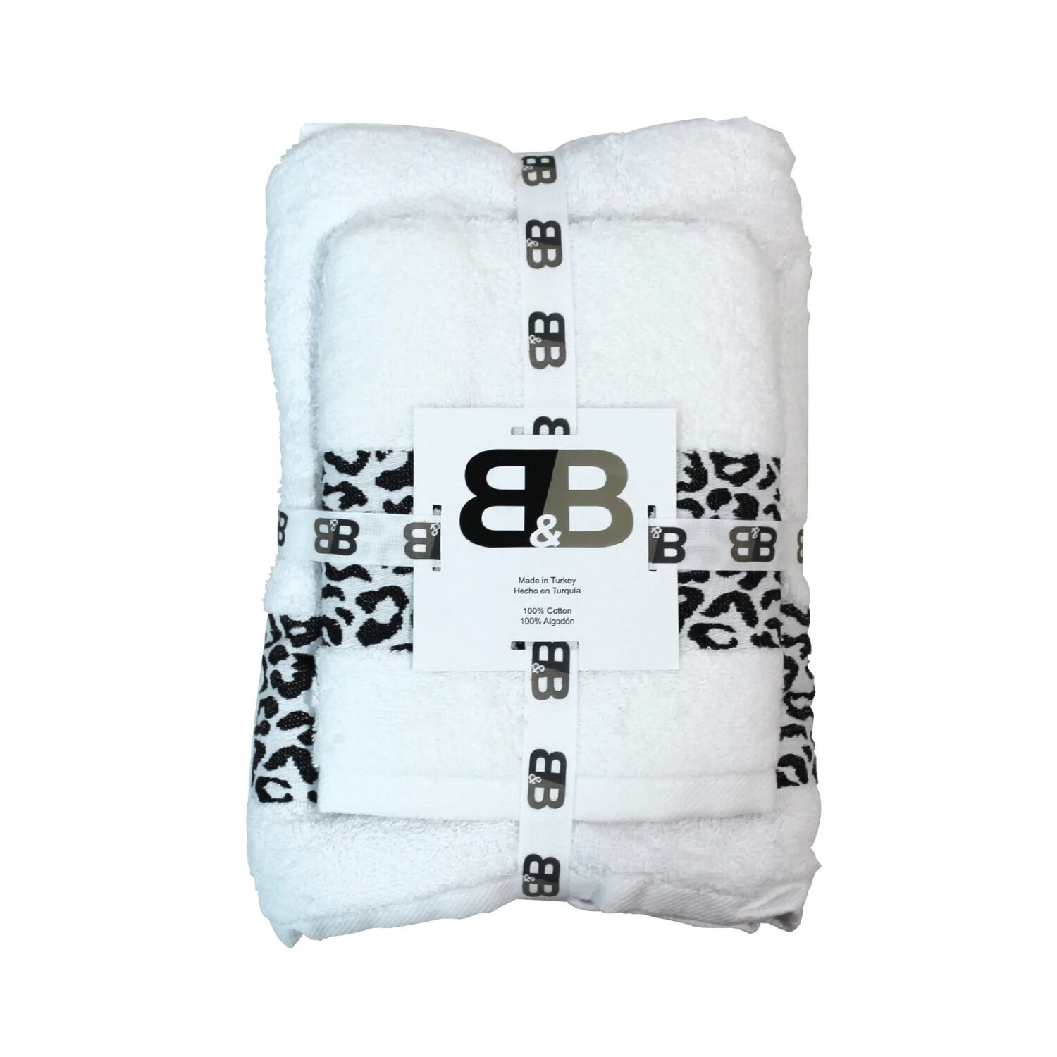 Juego De Dos Toallas Turcas Blanco/dise&ntilde;o B&b Kitchen - Ps image number 0.0