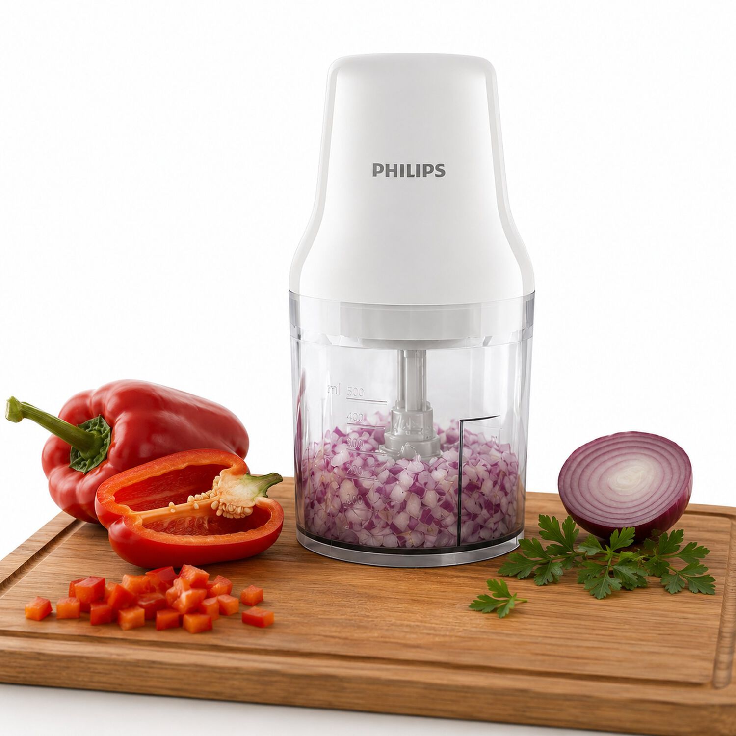 Picadora Philips Hr1393 Multifuncional 700ml - 450w - Inox image number 1.0