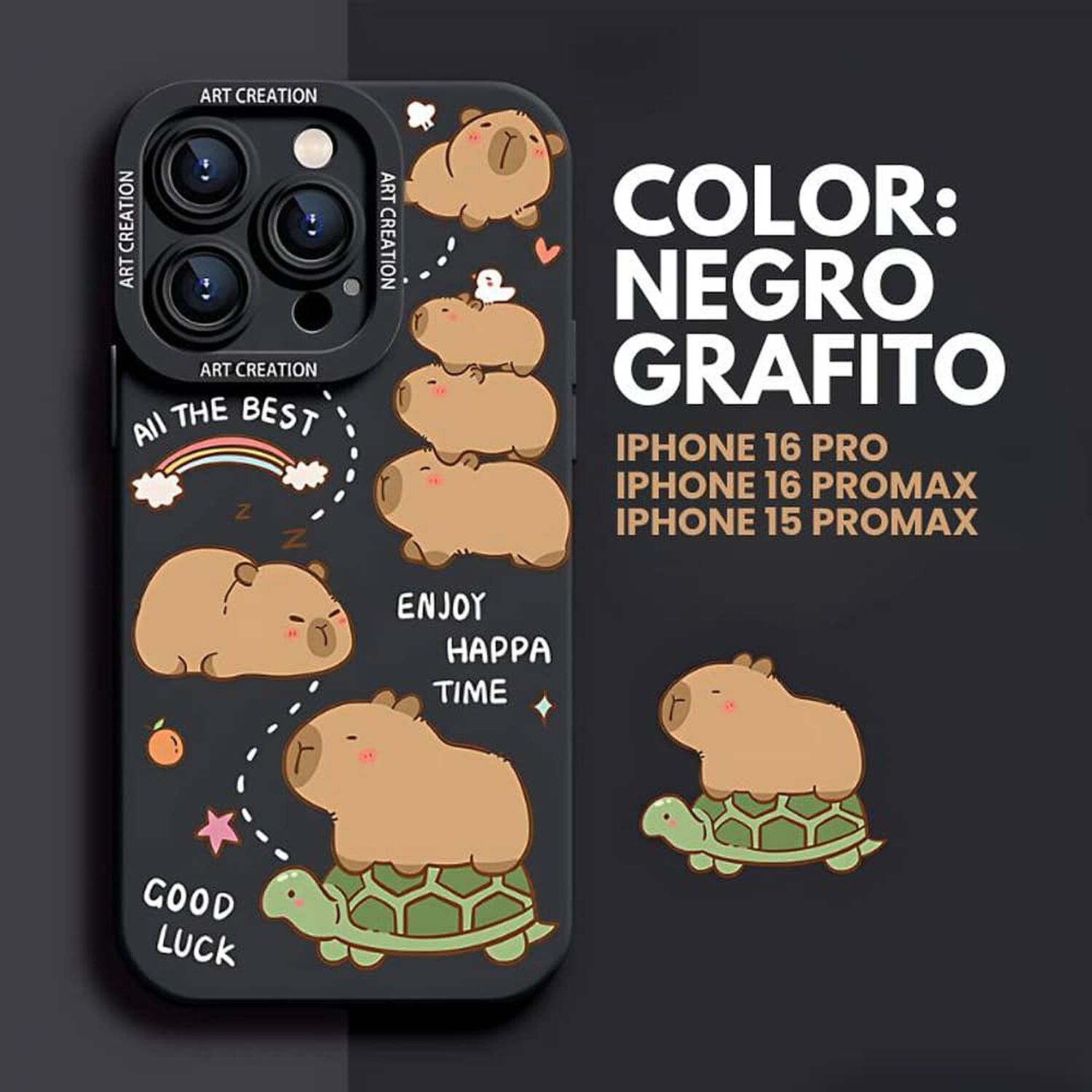 Carcasa Funda Silicona Iphone 16 Pro Max Capibara Antigolpes image number 1.0