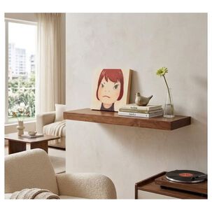 Repisa Flotante Minimalista Madera Caoba 40cm