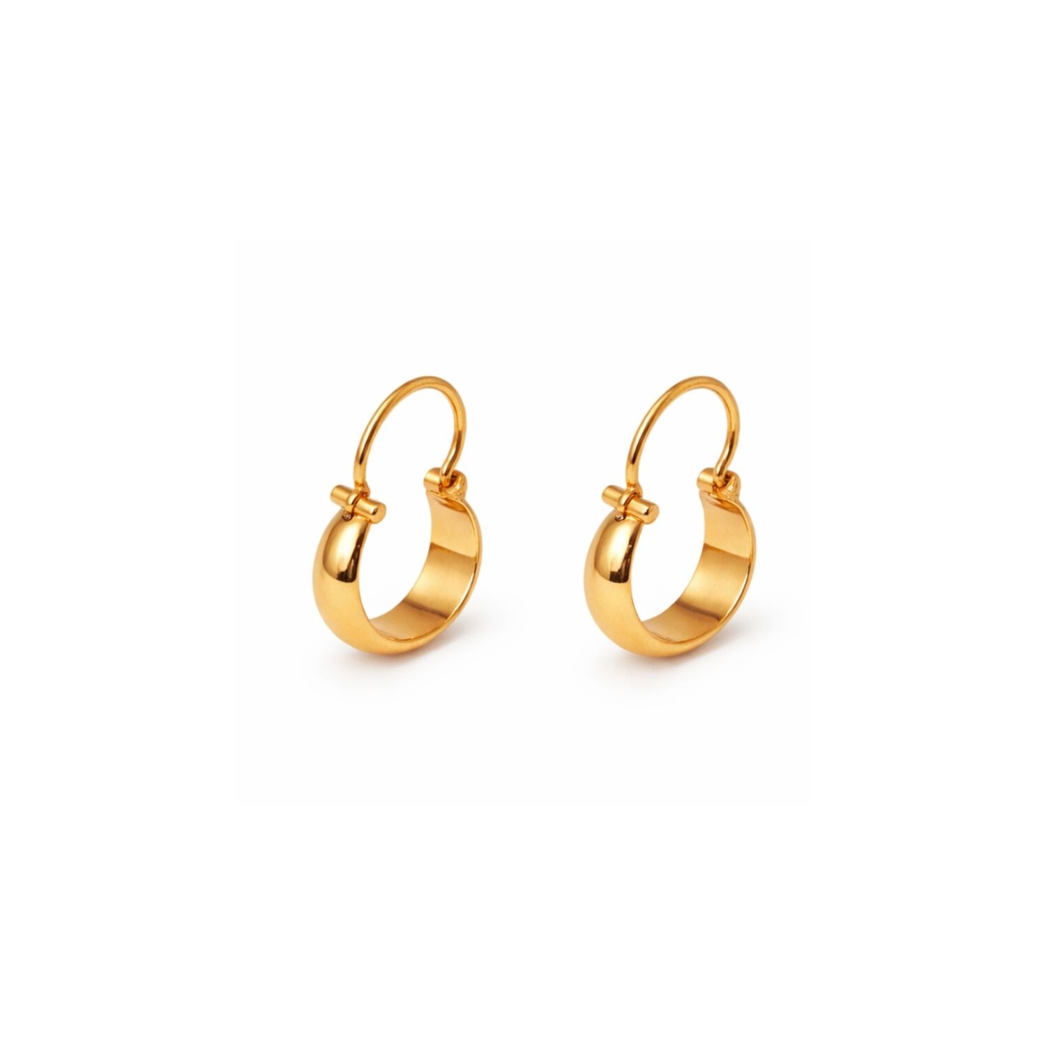 Aros Argolla Bote 1,5cm Largo N1 Oro 18k 1.50gr Mujer Regalo Dorado image number 0.0