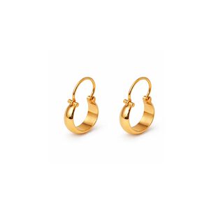 Aros Argolla Bote 1,5cm Largo N1 Oro 18k 1.50gr Mujer Regalo Dorado