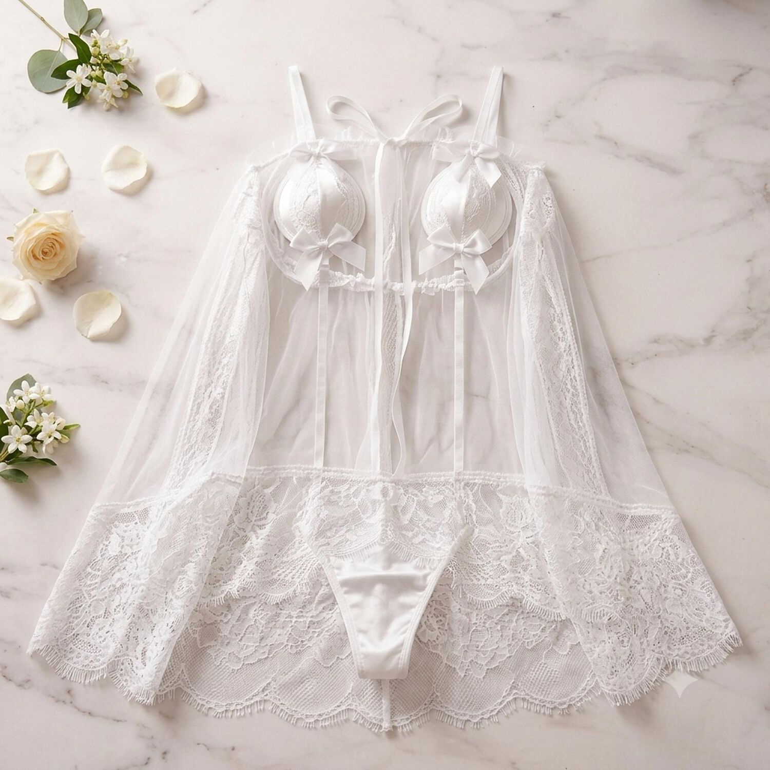 Lencer&iacute;a Vestido Sexy Transparente Para Dormir Babydolls image number 3.0