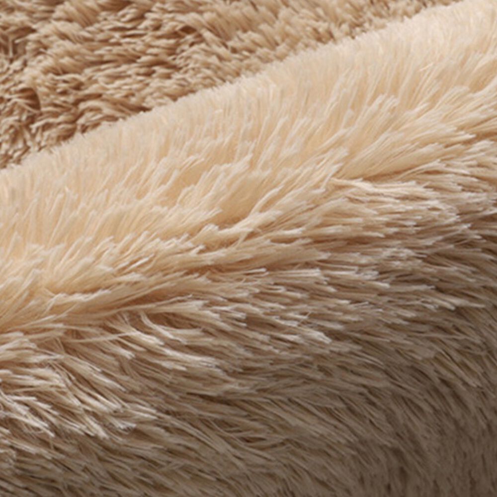 Set De Alfombras Peludo Para Baño 3 Piezas Beige Jaspeado image number 4.0