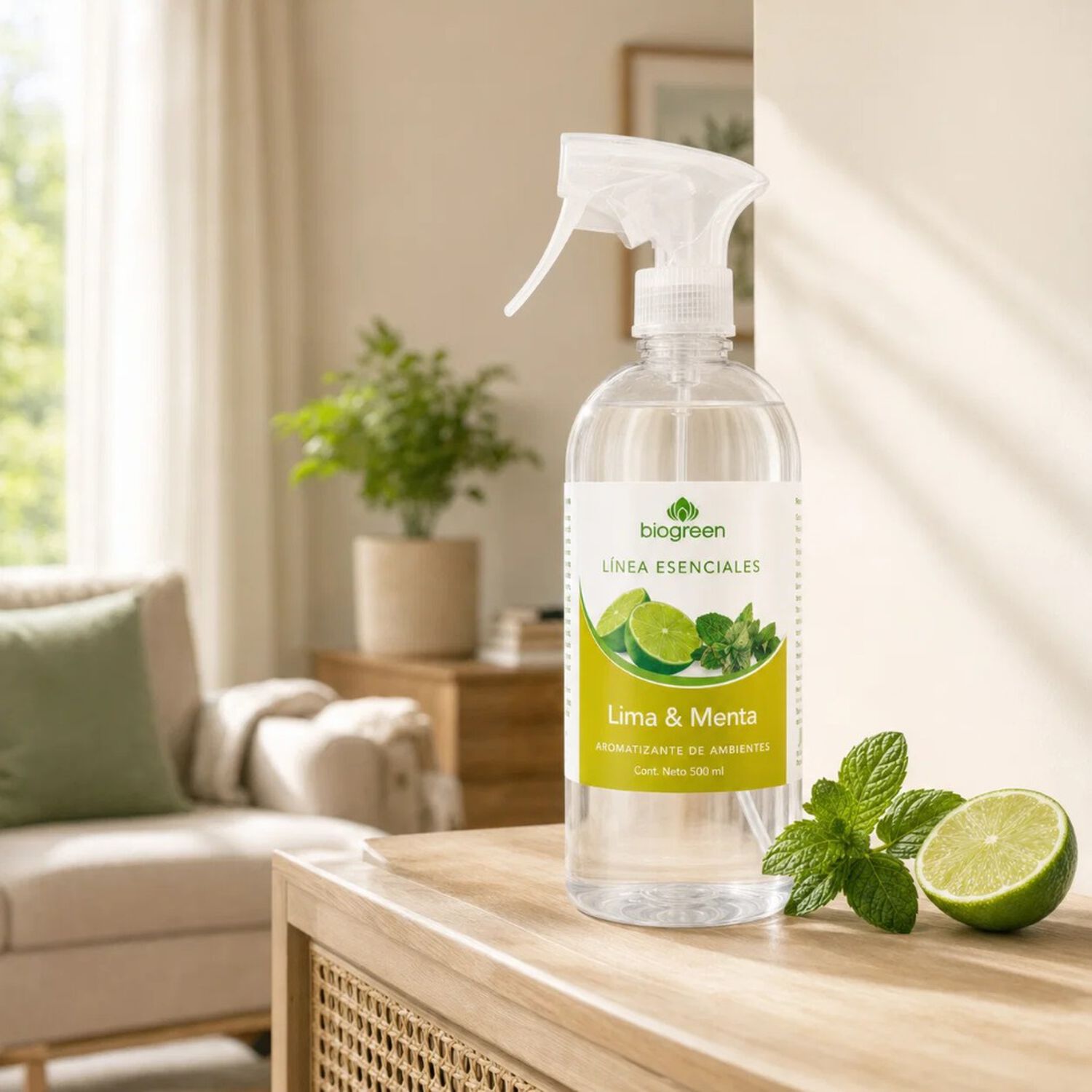 Aromatizante De Ambientes Biogreen Lima & Menta 500 Ml image number 1.0
