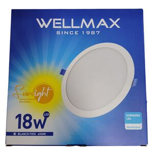 Panel Embutido Redondo 18w Frio 6500k Sunlight