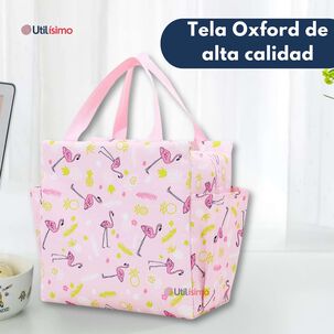 Lonchera Térmica Portátil Estampada Con Aislamiento Pink