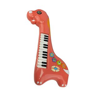 Mini Teclado Piano Musical Dinosaurio Interactivo Ni&ntilde;os Rosa