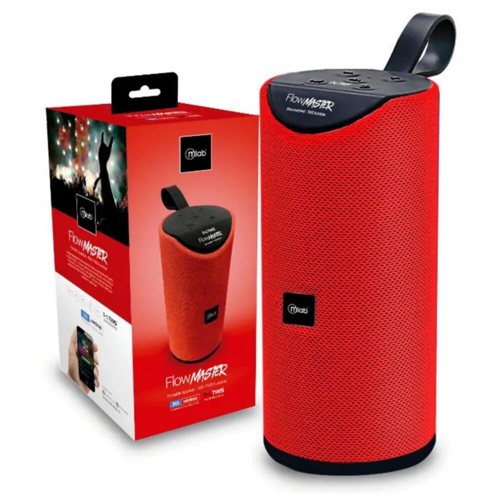 Parlante Bluetooth 20w Recargable Rojo Flow Master 8858 image number 3.0