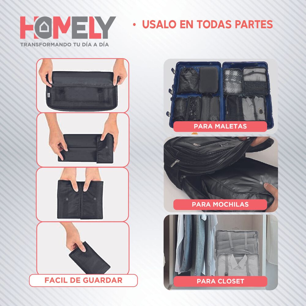 Bolsas Organizadoras Maleta Viaje Homely Set 8 Bolsas image number 3.0