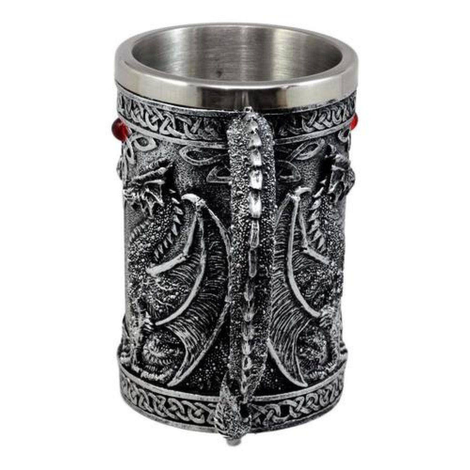 Taza Taz&oacute;n Xl Silver Celta Twin Dragon Fire Drakes image number 2.0