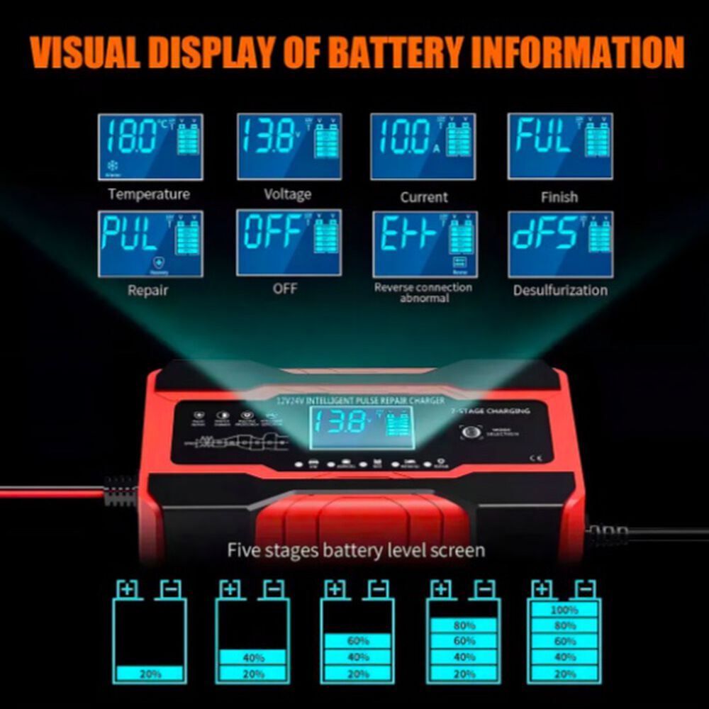 Cargador Inteligente Bater&iacute;a Auto Moto image number 3.0