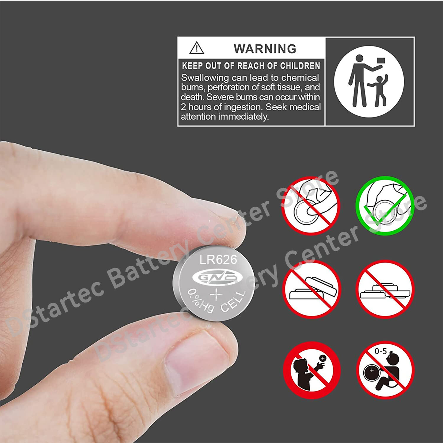 Pilas Para Reloj U Otros Usos Boton Lr626 Ag4 377a 1,5v Tira 10 Unidades image number 4.0
