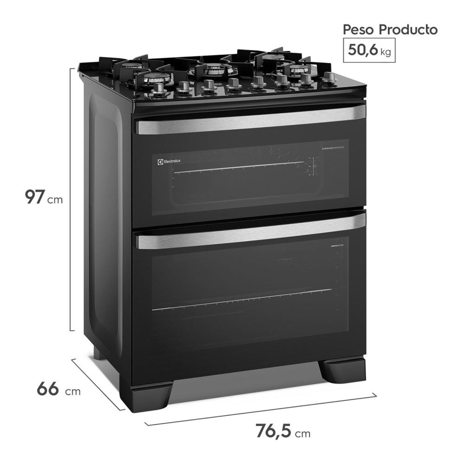 Cocina A Gas Electrolux F5edb 5 Quemadores image number 2.0