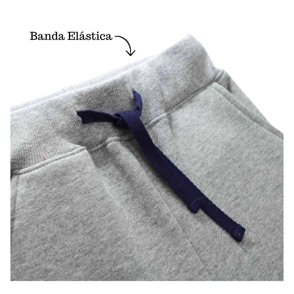 Pantal&oacute;n Buzo Ni&ntilde;o 100% Algod&oacute;n Jump Kids Gris Claro Oso image number 4.0