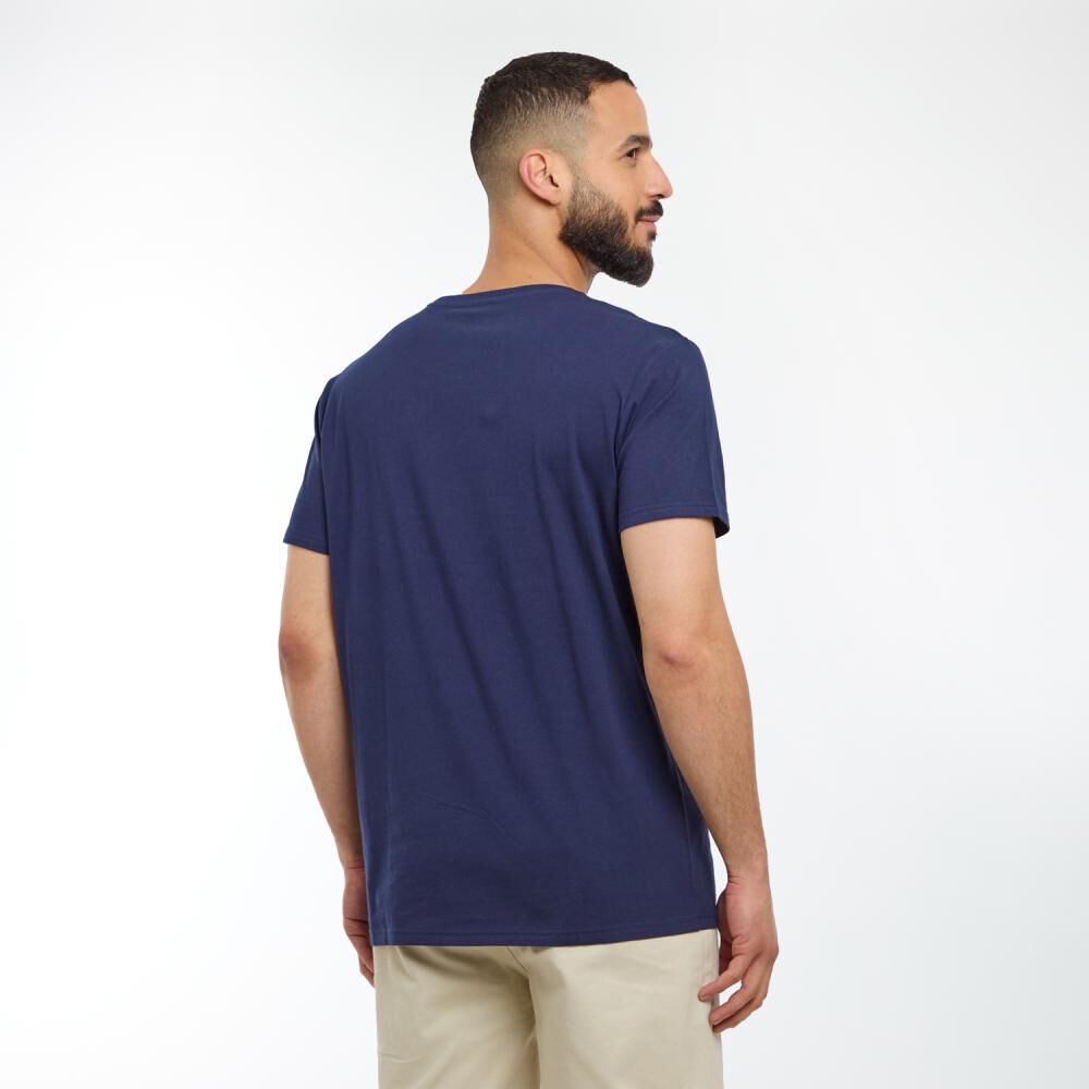 Polera Slim Fit Manga Corta Hombre Az Black image number 3.0