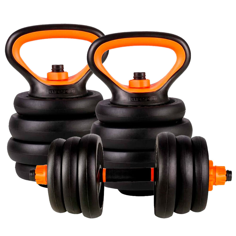 Set De Pesas Ajustable 20 Kg Kettlebells Negro image number 0.0