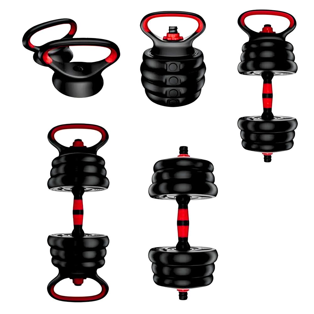 Set Mancuernas 20 Kg Convertible A Barra Kettlebell 3 En 1 image number 1.0