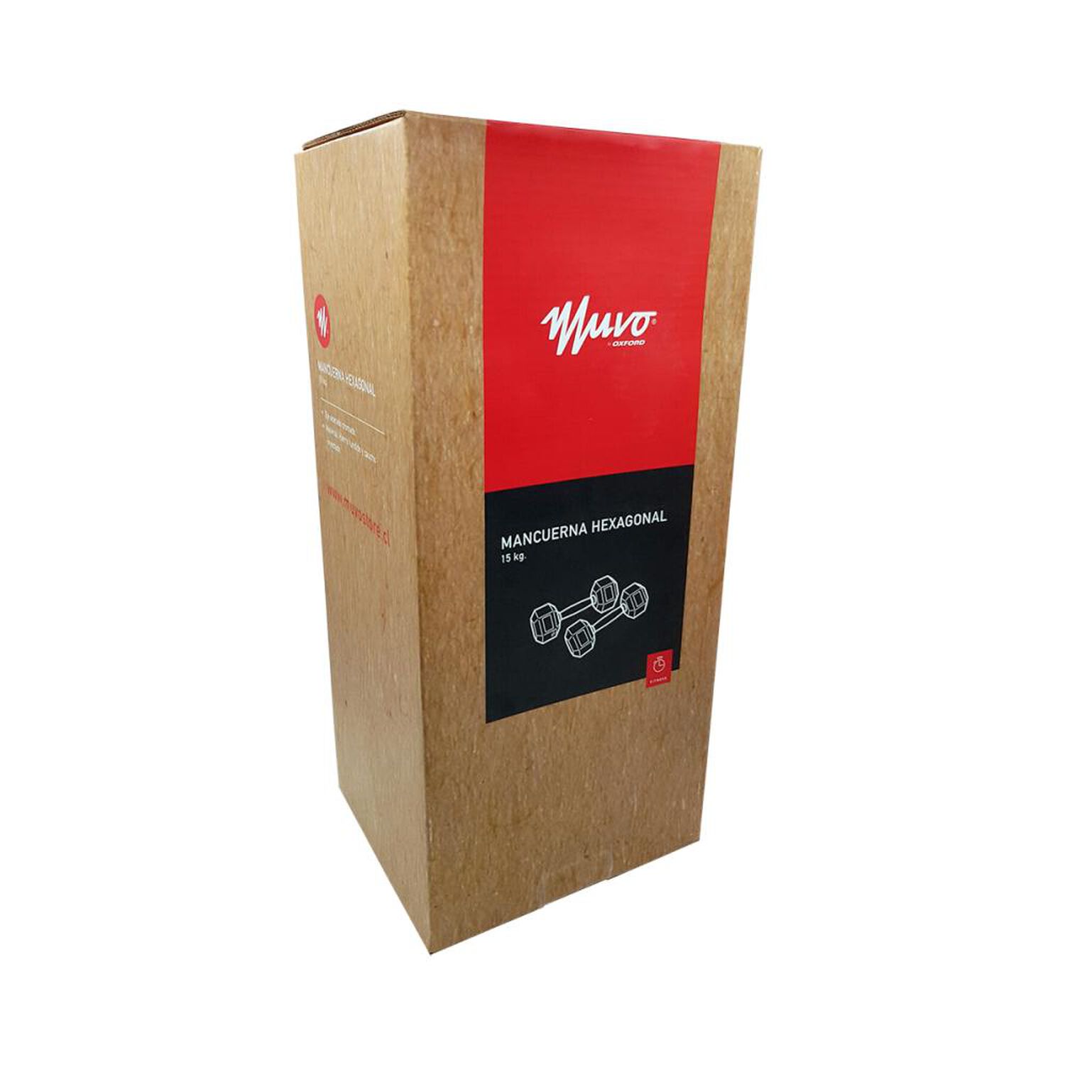 Mancuerna Hexagonal 15 Kg / 1 Unidad Muvo By Oxford image number 2.0