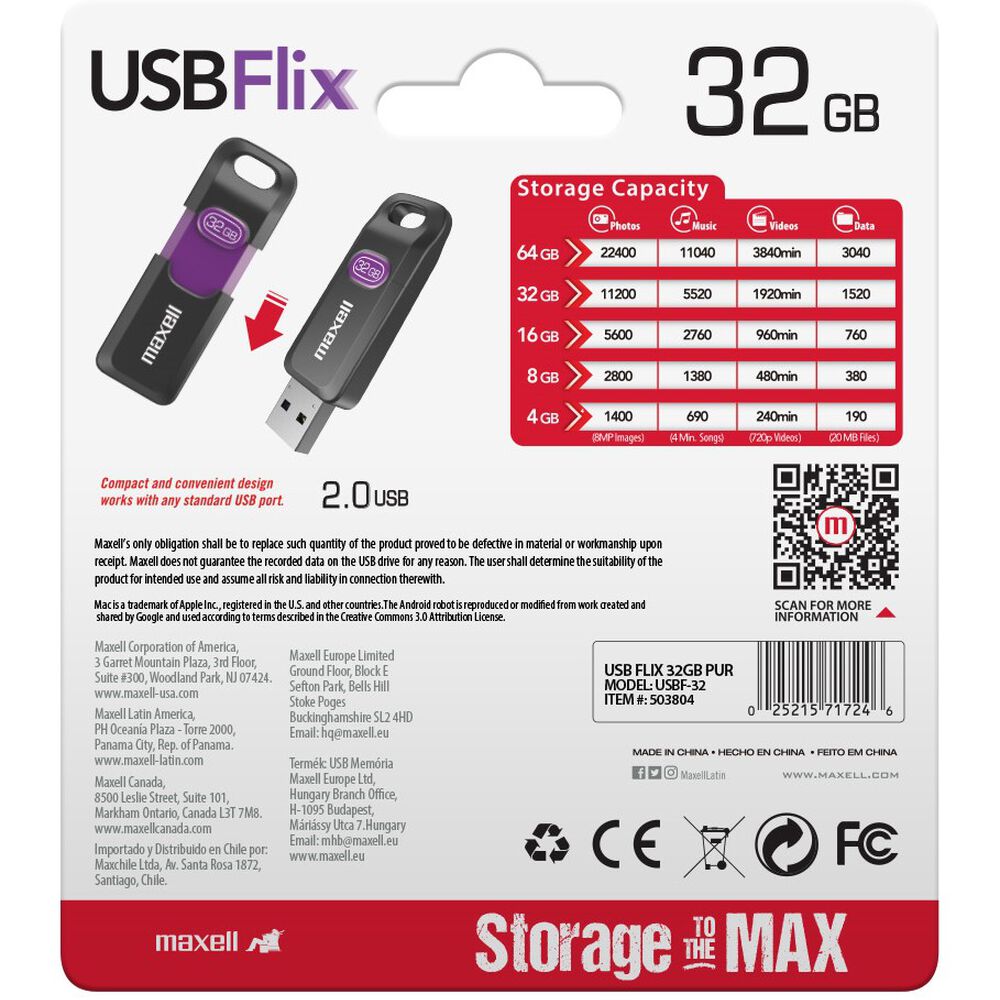 Pack 3 Pendrive Maxell Flix 32gb 2.0 image number 4.0