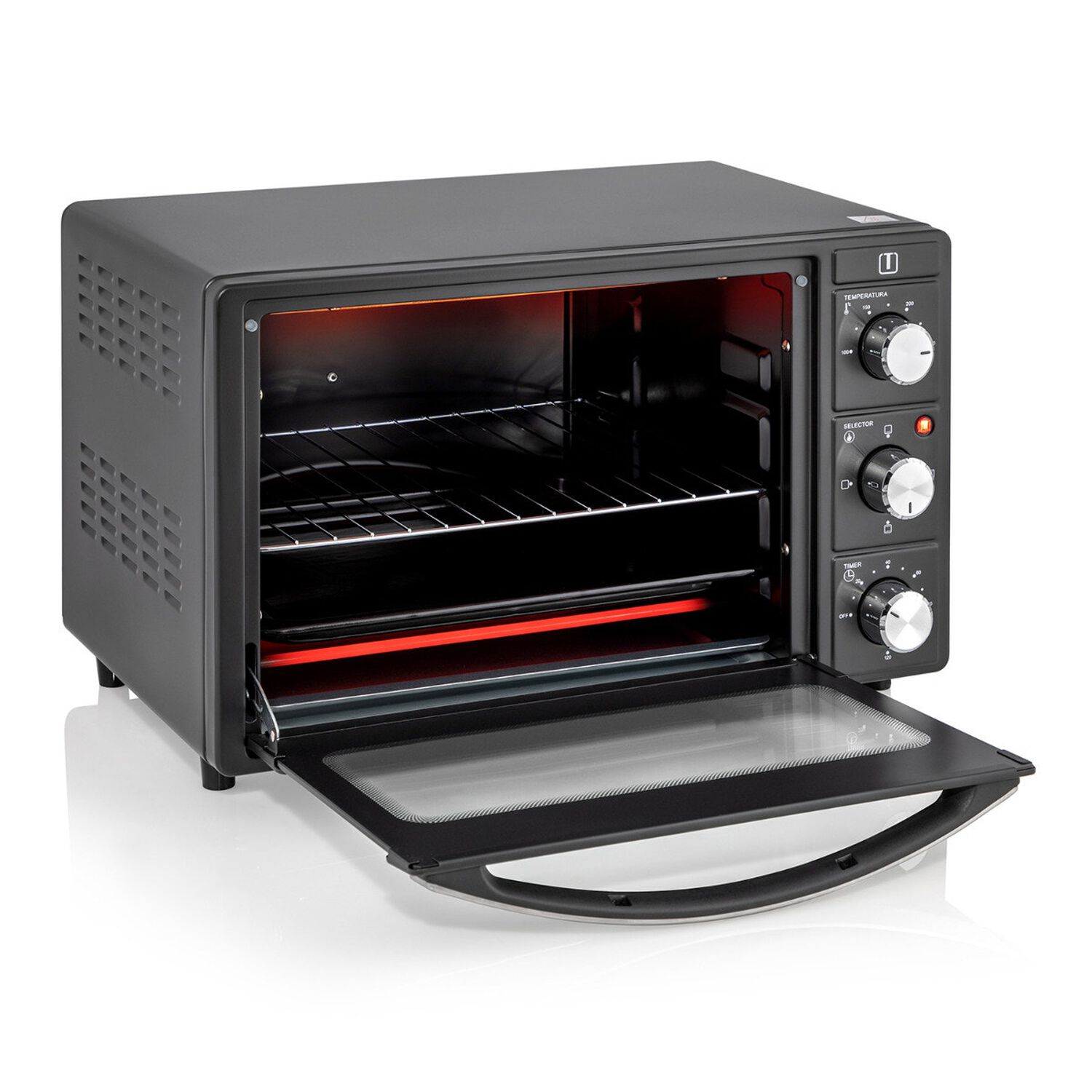 Horno El&eacute;ctrico De Mesa Thomas 25 Litros 1500w Con Grill, 2 Bandejas Y Timer 120 Minutos Negro image number 5.0